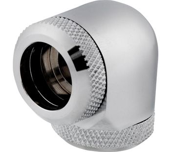CORSAIR Hydro X Series XF Hardline 90° 14 mm Fitting - Chrome, Pack of 2