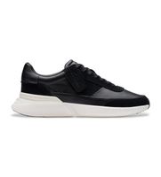 clarks para hombre 26178494 zapatillas de piel craft pace negro 395 plano cordones casual