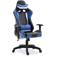 silla de oficina con reposabrazos - silla de escritorio ruedas - gamer - guy azul