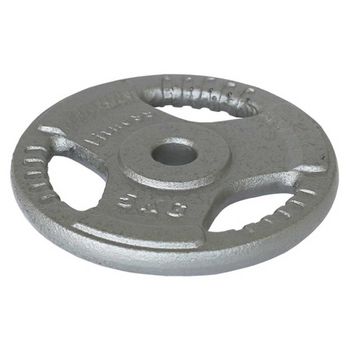 OZIO FITNESS  Disco de Hierro Fundido 5 kg 30 mm con agarres Musculación Fitness