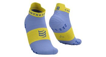 Compressport pro racing calcetines v4 0 run low violeta amarillo
