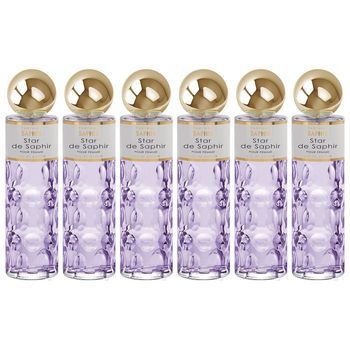 Pack De 6 Eau De Parfum Mujer Saphir Star 200 Ml