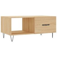 mesa de centrormesa auxiliarrmesa de cafe madera contrachapada roble sonoma 90x50x40 cm
