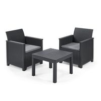 keter conjunto de terraza jardin emma cojines grafito mesa 585x585x43 sillasillon 63x65x74 sofa 113x65x74 anxpxal cm