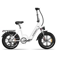 bicicleta electrica plegable kingbull literider 20 fat bike 2040 frenos hidraulicos blanca