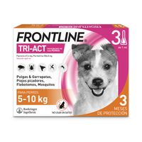 frontline tri-act pipetas para perros de 5 a 10 kg - 3 x 1 ml