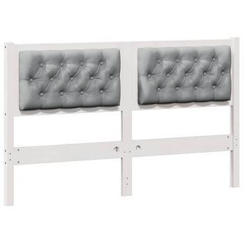Cabecero Otro Y Gris Claro 140 Cm Madera Maciza De Pino