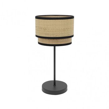 Sobremesa alto roque 1xe27 natural/negro 60x30x30 cm