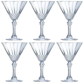 Juego de 6 copas cóctel cristal 27 cl