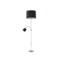 pie de salon armonia 1xe271xe14 plata-madera negra con lector 155x40x40 cm