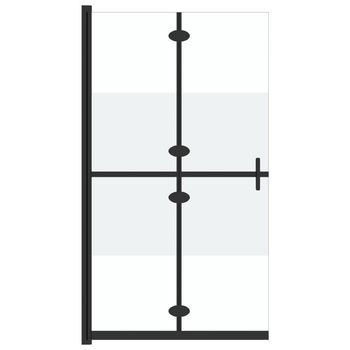 Mampara De Ducha Plegable Vidrio Esg Medio Esmerilado 70x190 Cm Vidaxl