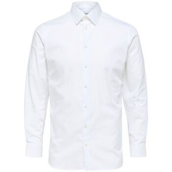 Selected Camisa manga larga 16080200 FILIP ETHAN-BRIGHT WHITE para hombre