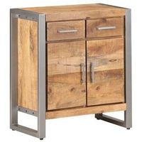 aparador de madera de mango rugosa 60x35x72 cm vidaxl