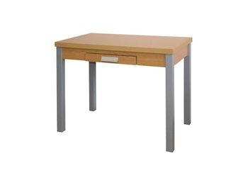 Mesa de cocina extensible color roble.100/160×60×76 cm