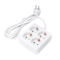 aigostar - regleta con 4 enchufes y 15 metros