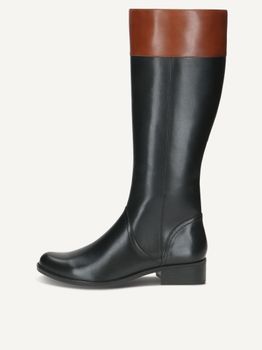 CAPRICE Boots, black, made of Leather with Block heel, Size 39