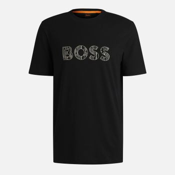 BOSS Orange Te_logotexture Cotton-Jersey T-Shirt - L