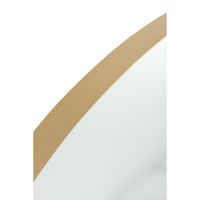 espejo redondo de metal dorado de 110x110x4 cm