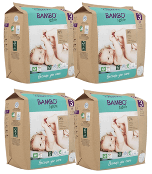 Bambo Nature Pañales T3 (4-8 Kg) 4x28 uds