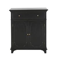 aparador negro carbon con 2 puertas y 1 cajone 85 cm