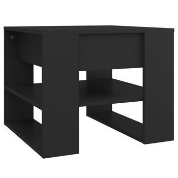 Mesa De Centro，mesa Auxiliar，mesa De Café Madera Contrachapada Negro 55,5x55x45 Cm