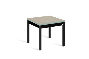 Mesa cocina extensible libro 80(160)x80 cm roble pata negro