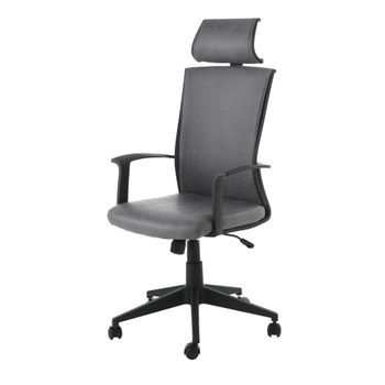 Silla de oficina en polipiel gris cm h.121/131xl.61xp.61