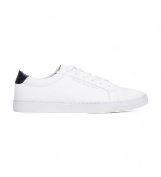 Tommy Hilfiger para mujer. FW0FW03682 Zapatillas de piel Essential Sneakers blanco (39), Plano, Cordones, Casual