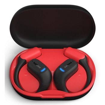 Auriculares Philips inalámbricos True Wireless Stereo deportivos bluetooth negro y rojo