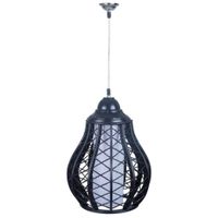 lampara de techo de bambu negro 305x305x406 h cm