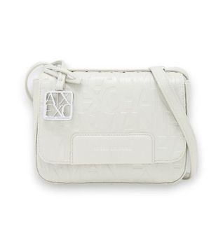 A|X Armani Exchange para mujer. XW001577AF15774U6275 Bolso de hombro con logo estampado beige (OSFA), Casual, Poliéster