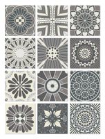 azulejos adhesivos 24 baldosas de 20x20cm hidraulico gris