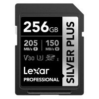 tarjeta sd lexar professional silver plus 256gb sdxc uhs-i v30 205mbs