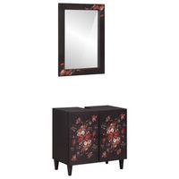 juego de muebles de bano 2 pcs madera de mango maciza vidaxl