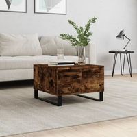 mesa de centromesa auxiliarmesa de cafe madera contrachapada roble ahumado 55x55x365 cm cfw773852