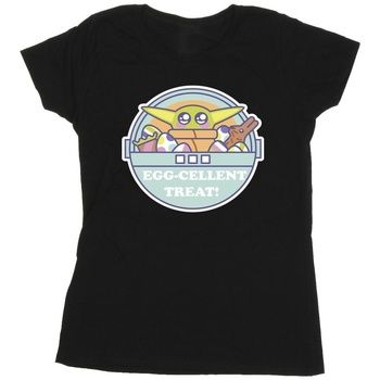 Disney Camiseta manga larga The Mandalorian Eggcellent Easter para mujer