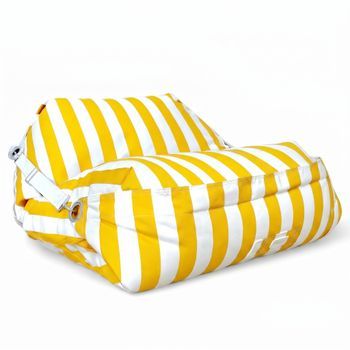 Aiire Puff Exterior Jardín En Olefina - Sofa Puf Con Relleno Incluido Xxl De Diseño Para Terraza, Jardín O Piscina - Bean Bag Chair Salon O Decoracion Habitacion Juvenil Gris [120x100x85]