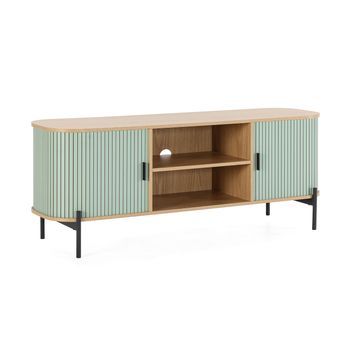 Mueble Tv Mónaco 2 Puertas Color Azul