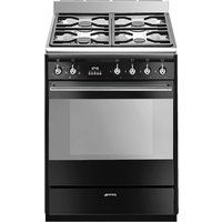 suk61mbl9 60 cm dual fuel cooker - black  stainless steel stainless steel