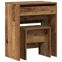mesa de tocador  mesa de maquillaje con cajon madera vieja 60 x 40 x 75 cm