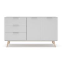 buffet 2 puertas 3 cajones campus - l140 cm - blanco