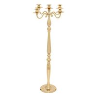 candelabro 5 cabezas h100cm metal dorado