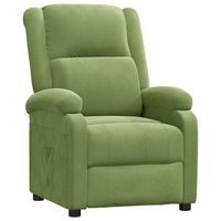 sillon reclinable de terciopelo verde claro vidaxl