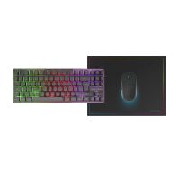 mars gaming mcpwtkl combo gaming inalambrico teclado tkl frgb raton rgb alfombrilla negro espanol