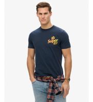 superdry para hombre m1012297a camiseta fade marino xxl casual algodon manga corta