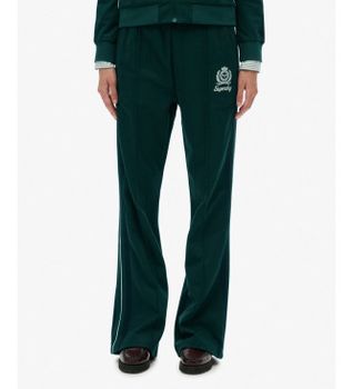 Superdry para mujer. W7011220A Pantalón Country Club Track verde (M), Casual, Poliéster