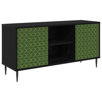 Mueble De Tv Geleen 102 X 33 X 51 Cm Roble Negro Vidaxl