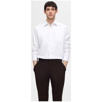Selected Camisa manga larga 16092939 SLIM-PERFORMANCE-BRIGHT WHITE para hombre
