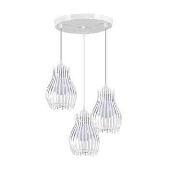 FABRILAMP Plafon Ragusa Blanco 3xe27 Regx36x36cm