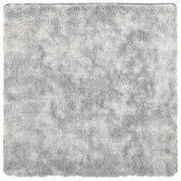 alfombra de pelo largo navarra gris plateado 200x200 cm vidaxl